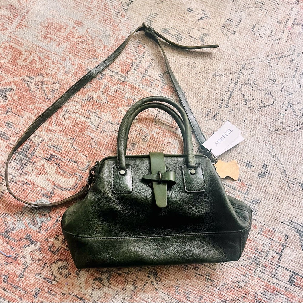 Ainifeel Green Leather Purse